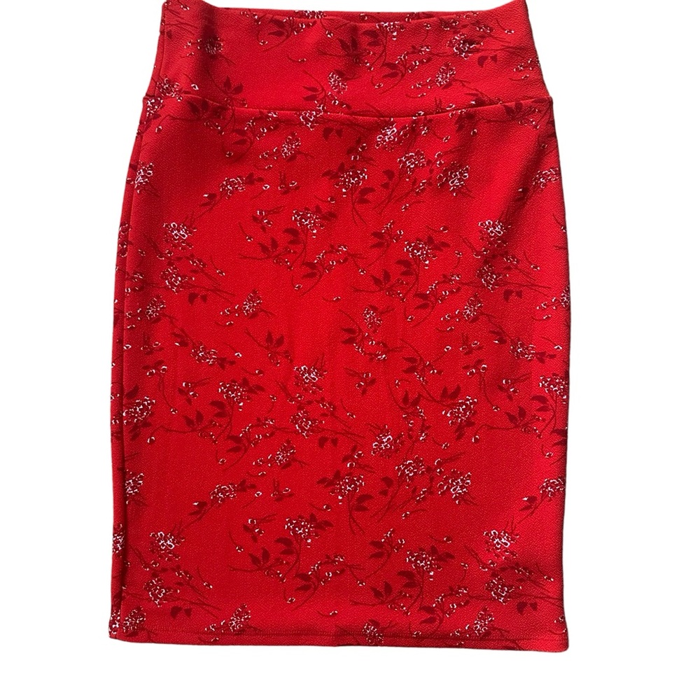 LuLaRoe Pencil Skirt Red Size Medium